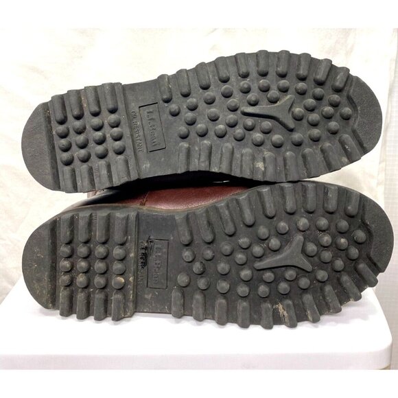 LL Bean Gore-Tex Leather Work Boots Oil Resistant 10" Boot Brown Size 12 - Picture 8 of 16